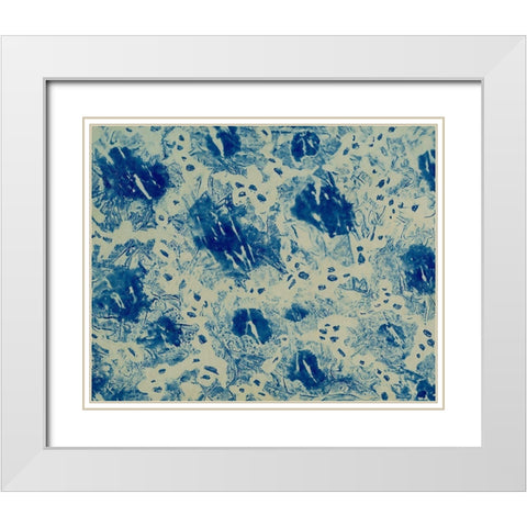 Textures in Blue VI White Modern Wood Framed Art Print with Double Matting by Baxter Mill Archive