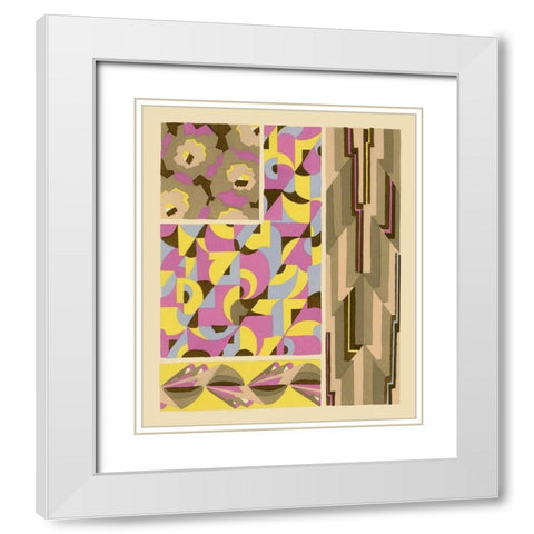 Art Deco Designs I White Modern Wood Framed Art Print with Double Matting by Baxter Mill Archive