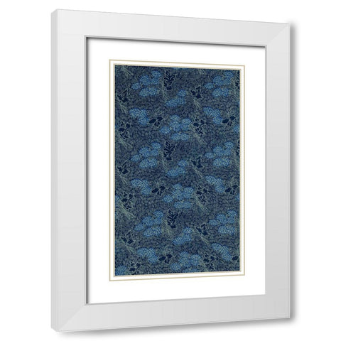 Indonesian Batik V White Modern Wood Framed Art Print with Double Matting by Baxter Mill Archive