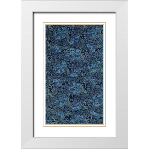 Indonesian Batik V White Modern Wood Framed Art Print with Double Matting by Baxter Mill Archive