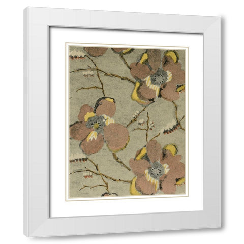 Delicate Deco Pattern II White Modern Wood Framed Art Print with Double Matting by Baxter Mill Archive