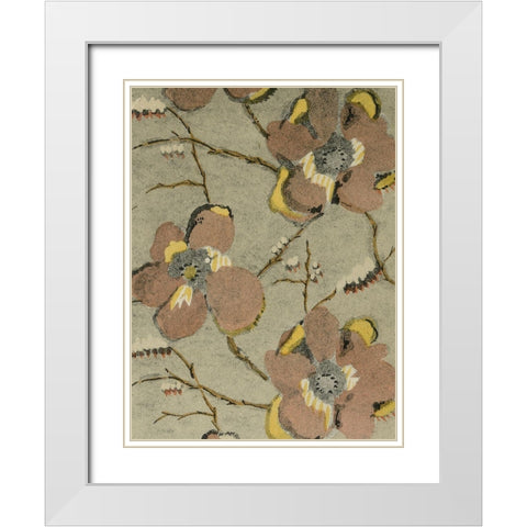 Delicate Deco Pattern II White Modern Wood Framed Art Print with Double Matting by Baxter Mill Archive