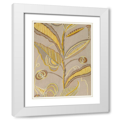 Delicate Deco Pattern IV White Modern Wood Framed Art Print with Double Matting by Baxter Mill Archive