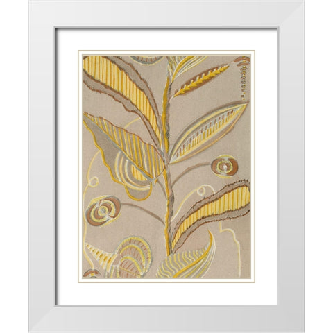 Delicate Deco Pattern IV White Modern Wood Framed Art Print with Double Matting by Baxter Mill Archive