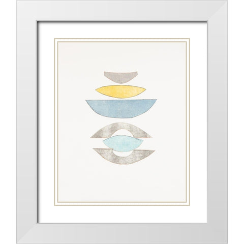 Widget III White Modern Wood Framed Art Print with Double Matting by Delamater, Rob