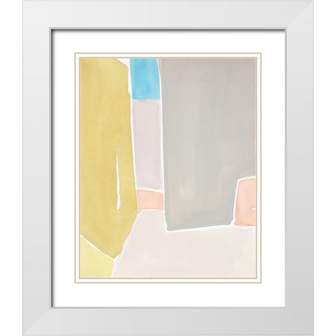 Pastels to the Sea II White Modern Wood Framed Art Print with Double Matting by Delamater, Rob