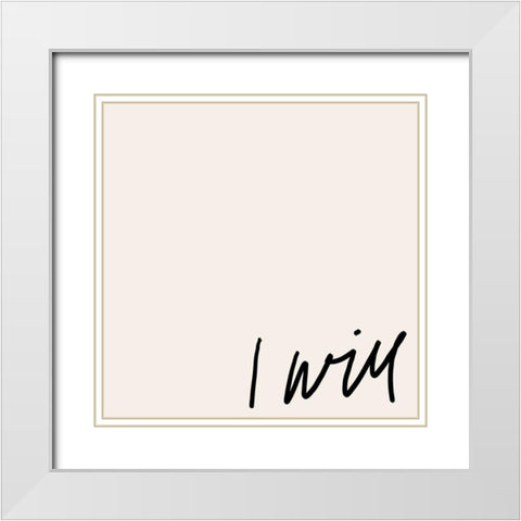 Can Will II White Modern Wood Framed Art Print with Double Matting by Hambly, Anna