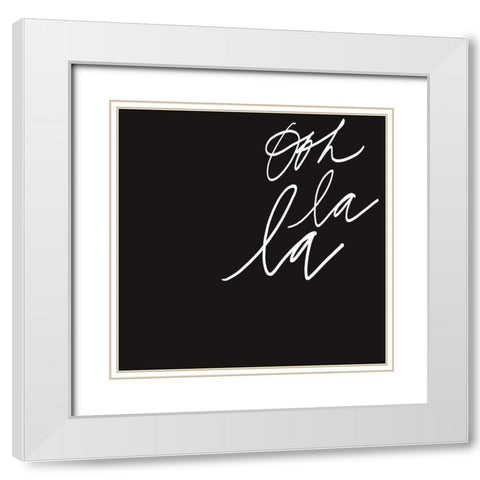 Ooh II White Modern Wood Framed Art Print with Double Matting by Hambly, Anna