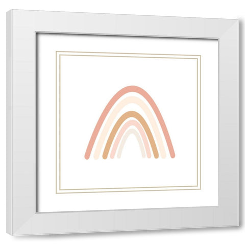 Wee Rainbow I White Modern Wood Framed Art Print with Double Matting by Hambly, Anna