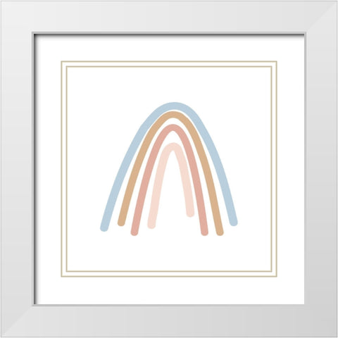 Wee Rainbow II White Modern Wood Framed Art Print with Double Matting by Hambly, Anna