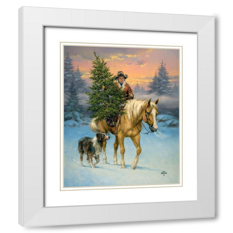 The Family Tree White Modern Wood Framed Art Print with Double Matting by Sorenson, Jack