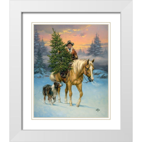 The Family Tree White Modern Wood Framed Art Print with Double Matting by Sorenson, Jack