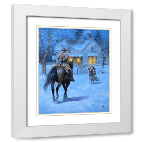 The Homecoming White Modern Wood Framed Art Print with Double Matting by Sorenson, Jack