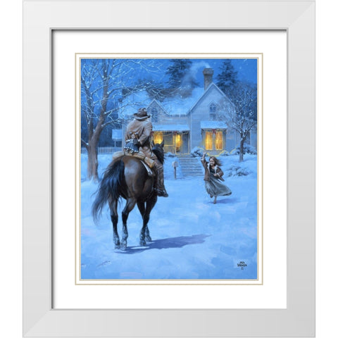 The Homecoming White Modern Wood Framed Art Print with Double Matting by Sorenson, Jack