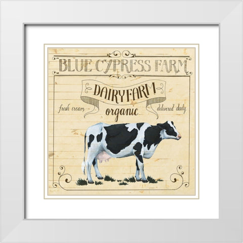 Animal Farm Collection I White Modern Wood Framed Art Print with Double Matting by Popp, Grace