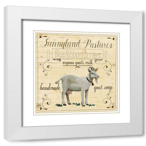 Animal Farm Collection IV White Modern Wood Framed Art Print with Double Matting by Popp, Grace
