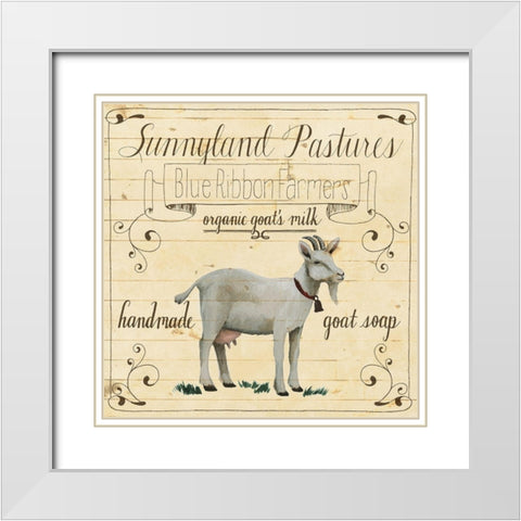 Animal Farm Collection IV White Modern Wood Framed Art Print with Double Matting by Popp, Grace