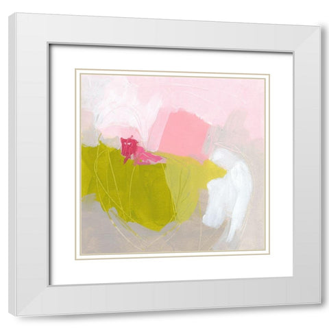 Spring Swatch I White Modern Wood Framed Art Print with Double Matting by Vess, June Erica
