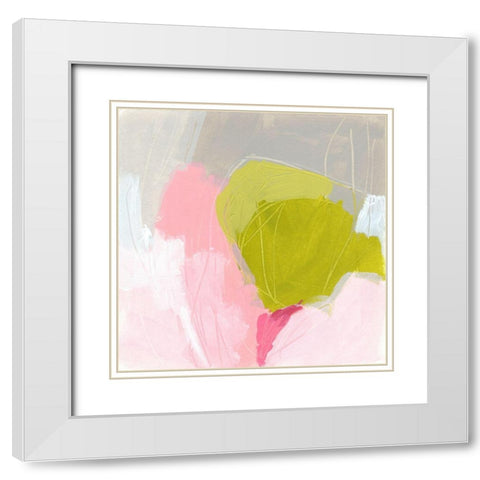Spring Swatch II White Modern Wood Framed Art Print with Double Matting by Vess, June Erica