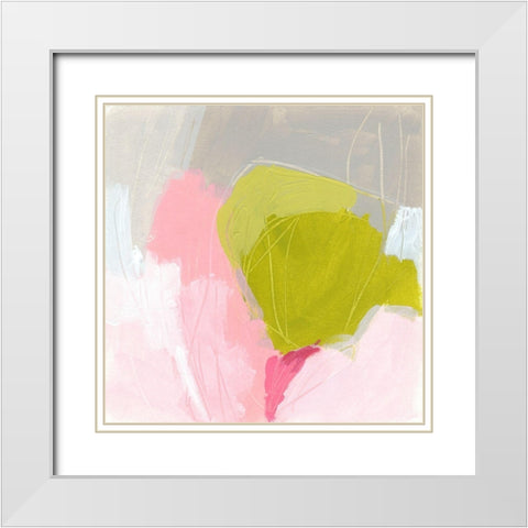 Spring Swatch II White Modern Wood Framed Art Print with Double Matting by Vess, June Erica