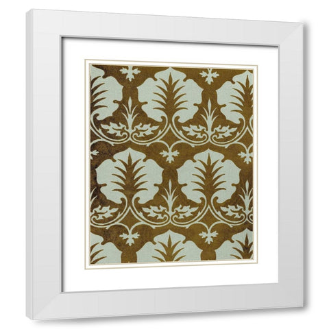 Medallion Motif IV White Modern Wood Framed Art Print with Double Matting by Baxter Mill Archive