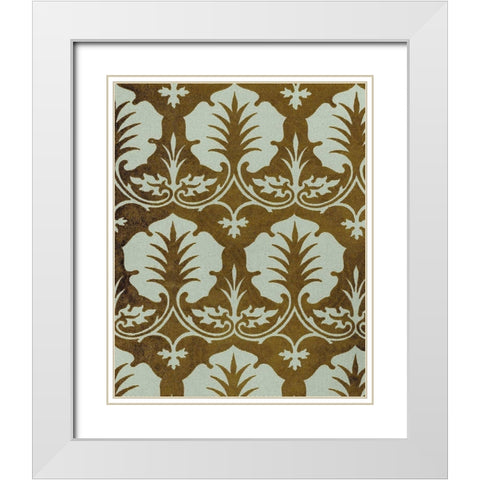 Medallion Motif IV White Modern Wood Framed Art Print with Double Matting by Baxter Mill Archive