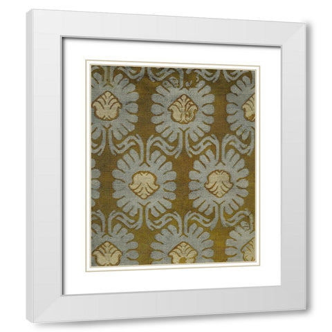 Medallion Motif V White Modern Wood Framed Art Print with Double Matting by Baxter Mill Archive