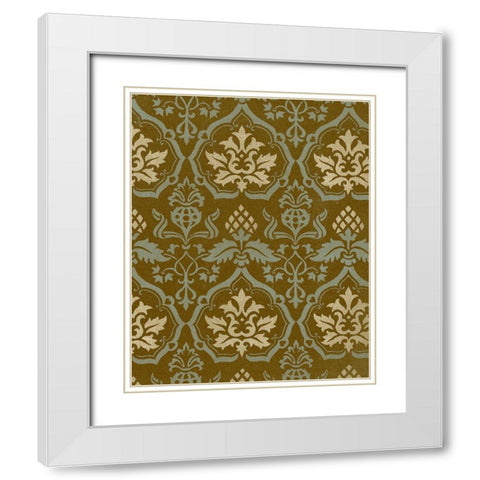 Medallion Motif VI White Modern Wood Framed Art Print with Double Matting by Baxter Mill Archive
