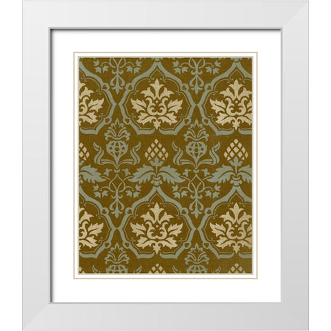 Medallion Motif VI White Modern Wood Framed Art Print with Double Matting by Baxter Mill Archive