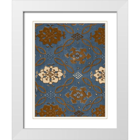 Japanese Patterns V White Modern Wood Framed Art Print with Double Matting by Baxter Mill Archive