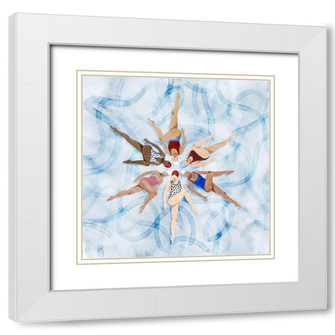 Working Together I White Modern Wood Framed Art Print with Double Matting by Popp, Grace