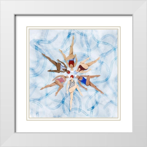 Working Together I White Modern Wood Framed Art Print with Double Matting by Popp, Grace