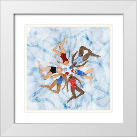 Working Together II White Modern Wood Framed Art Print with Double Matting by Popp, Grace