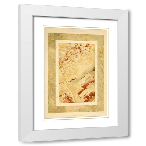 Marble Varieties II White Modern Wood Framed Art Print with Double Matting by Baxter Mill Archive