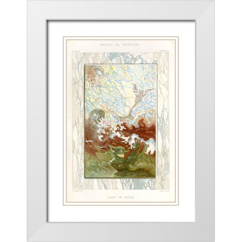 Marble Varieties IV White Modern Wood Framed Art Print with Double Matting by Baxter Mill Archive