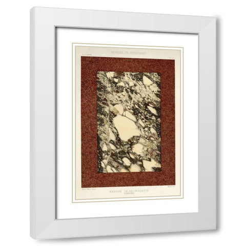 Marble Varieties V White Modern Wood Framed Art Print with Double Matting by Baxter Mill Archive