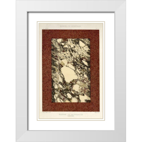 Marble Varieties V White Modern Wood Framed Art Print with Double Matting by Baxter Mill Archive