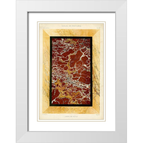 Marble Varieties VII White Modern Wood Framed Art Print with Double Matting by Baxter Mill Archive