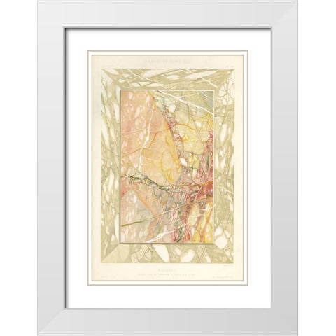 Marble Varieties VIII White Modern Wood Framed Art Print with Double Matting by Baxter Mill Archive