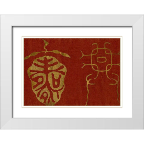 Japanese Symbols II White Modern Wood Framed Art Print with Double Matting by Baxter Mill Archive