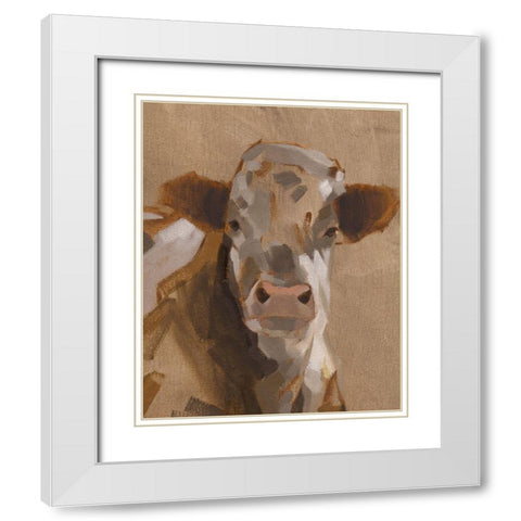East End Cattle II White Modern Wood Framed Art Print with Double Matting by Green, Jacob