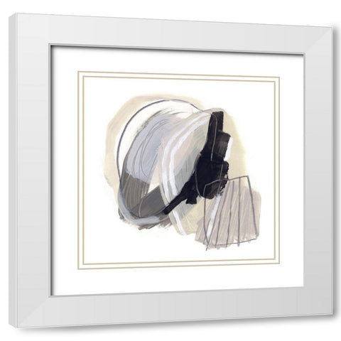 Circular Balance I White Modern Wood Framed Art Print with Double Matting by Vess, June Erica