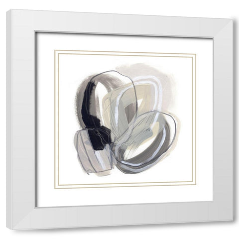 Circular Balance III White Modern Wood Framed Art Print with Double Matting by Vess, June Erica