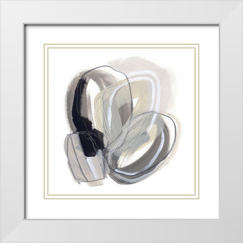 Circular Balance III White Modern Wood Framed Art Print with Double Matting by Vess, June Erica