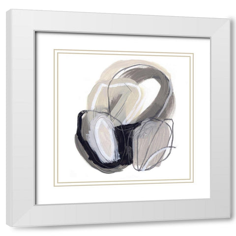 Circular Balance IV White Modern Wood Framed Art Print with Double Matting by Vess, June Erica