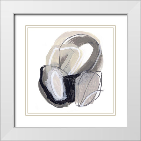 Circular Balance IV White Modern Wood Framed Art Print with Double Matting by Vess, June Erica