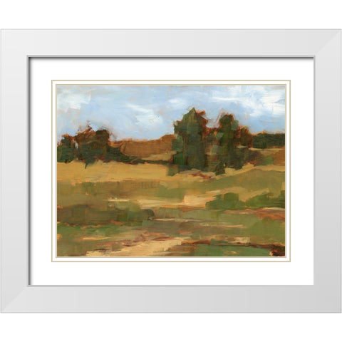 Ochre Valley II White Modern Wood Framed Art Print with Double Matting by Harper, Ethan
