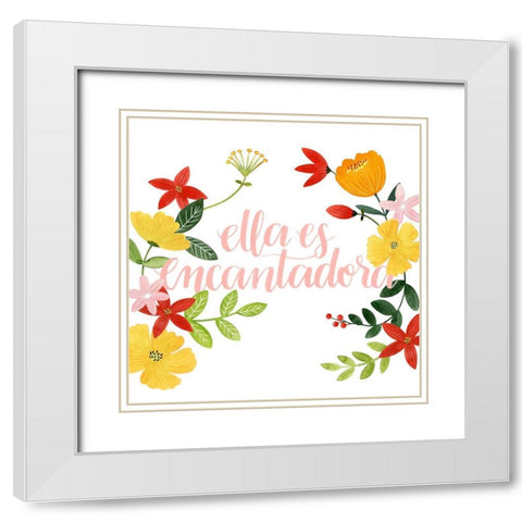 Encantadora I White Modern Wood Framed Art Print with Double Matting by Popp, Grace