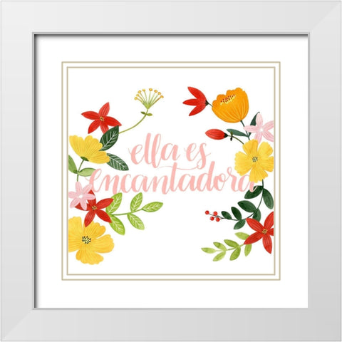 Encantadora I White Modern Wood Framed Art Print with Double Matting by Popp, Grace