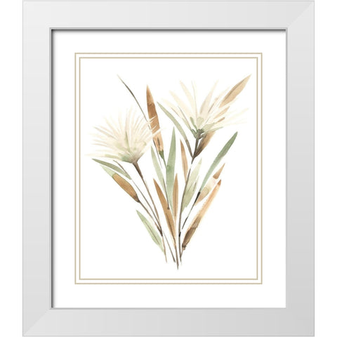 Modest Pedicle II White Modern Wood Framed Art Print with Double Matting by Warren, Annie